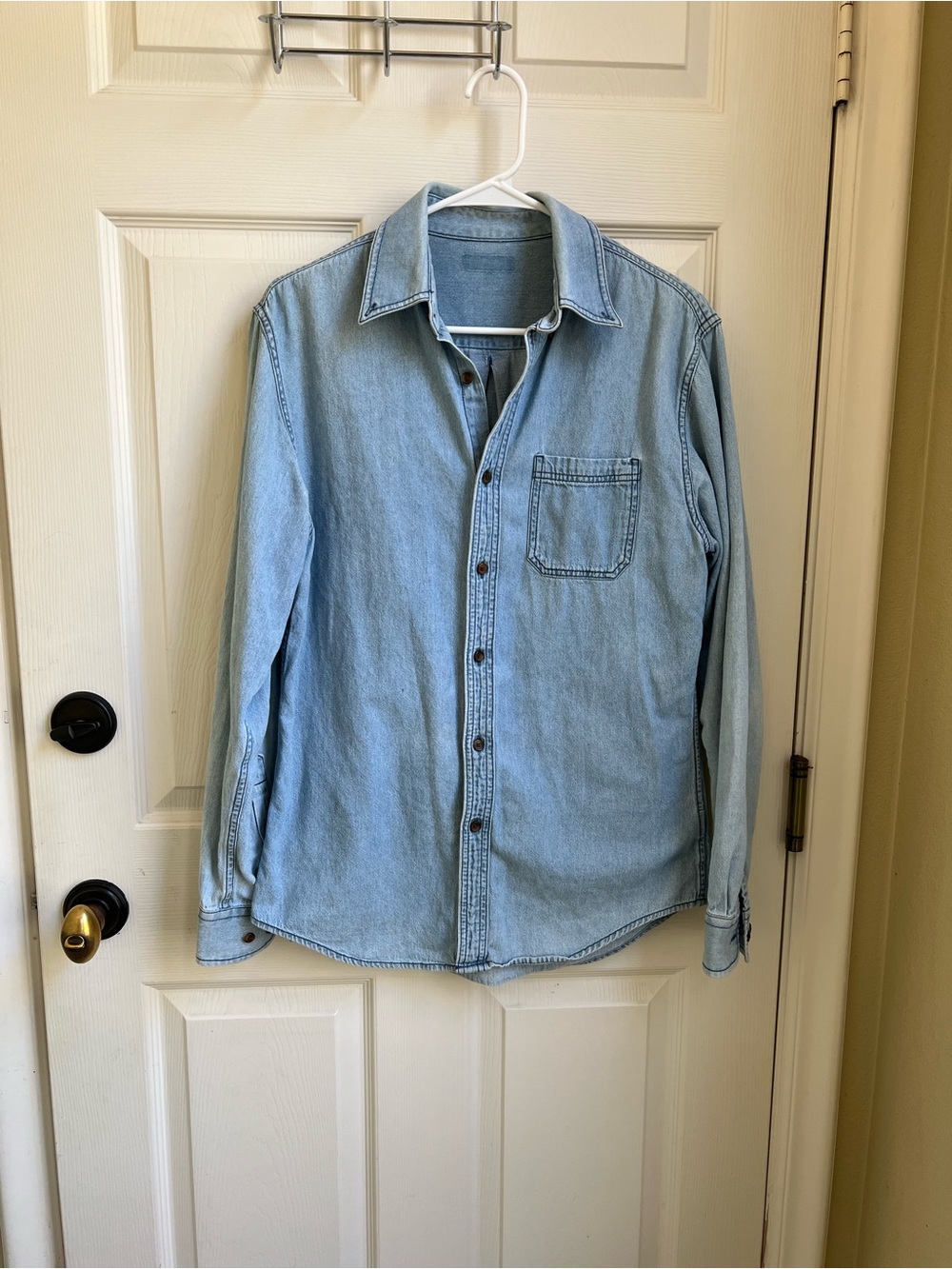 Source Unknown Light Blue Denim Button-Down Shirt